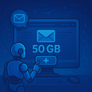 اضافة ايميل 50 غيغا